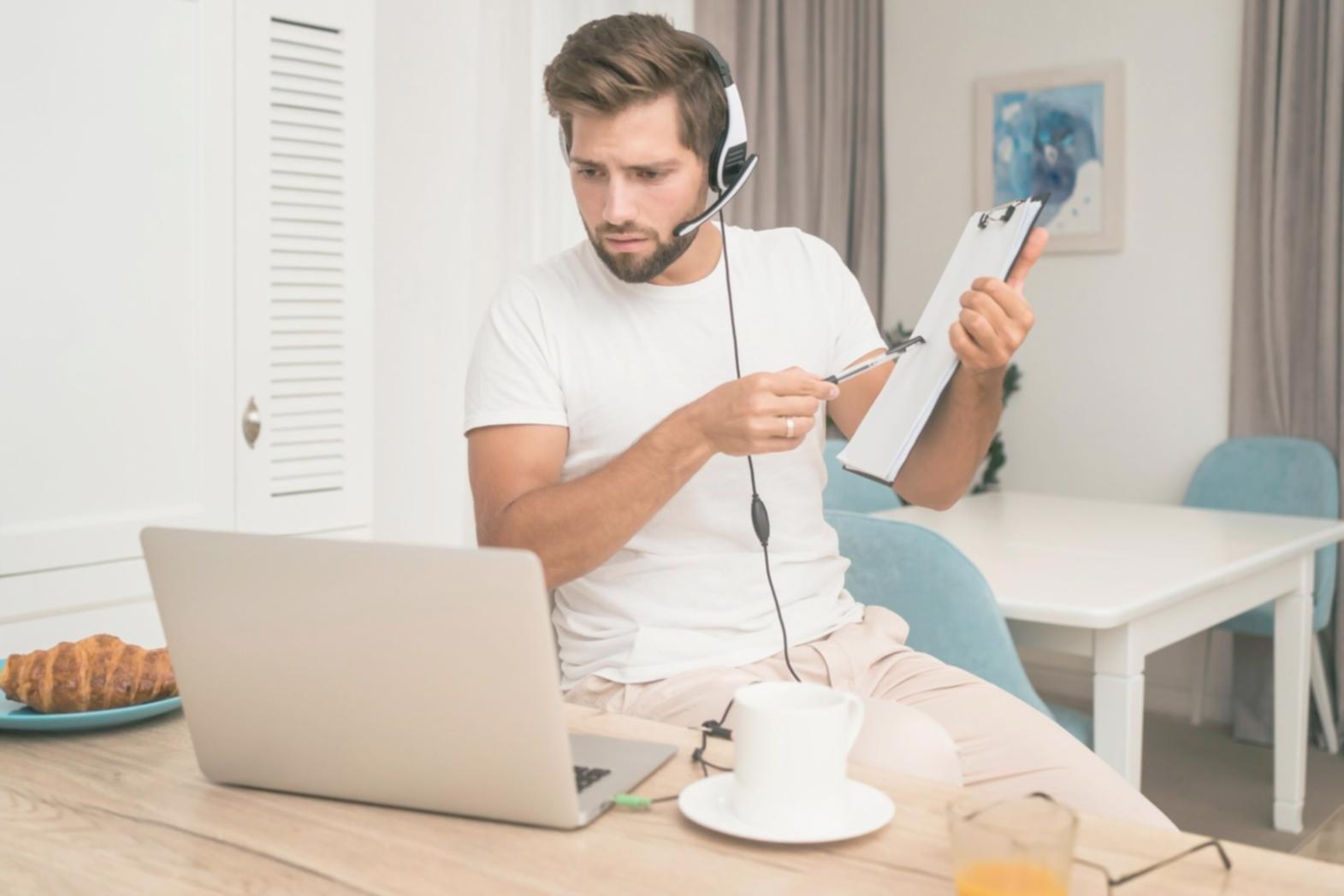 Professional demonstrating budget automation dashboard on tablet device